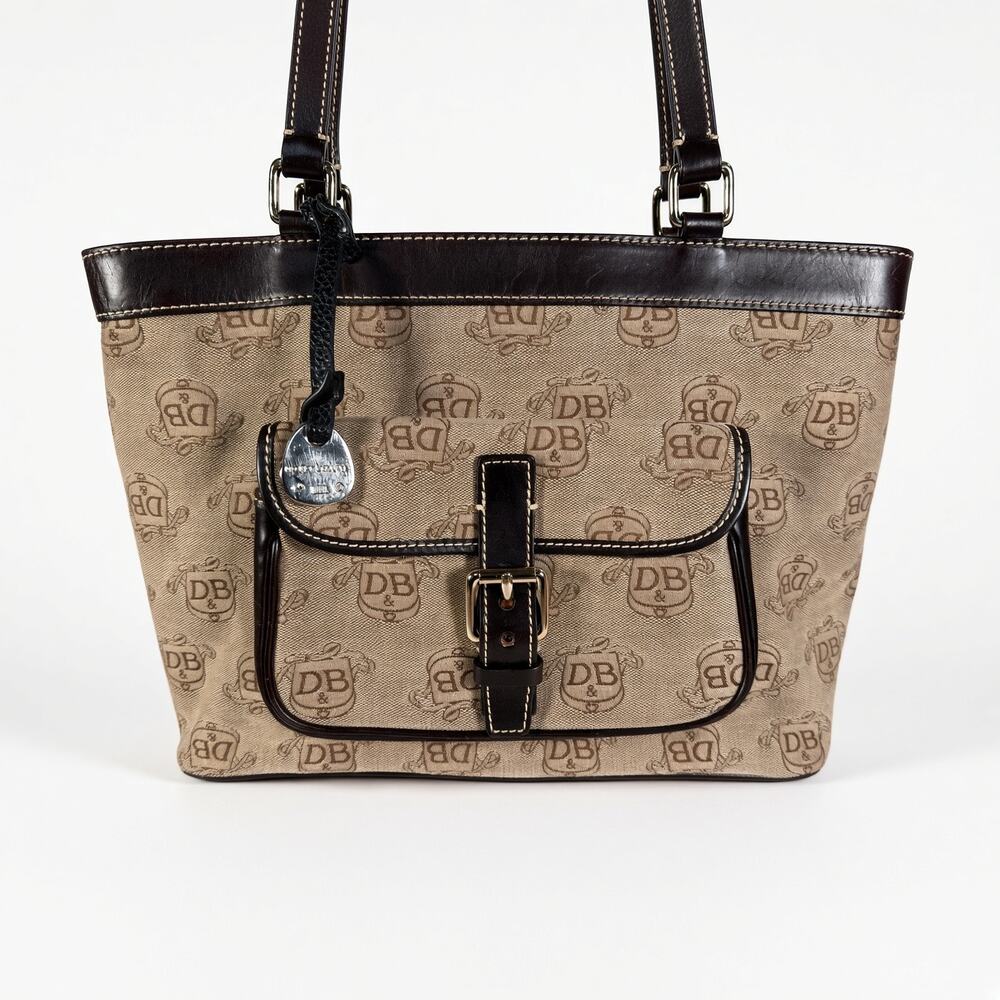 Dooney & Bourke DL57C East West Shoulder Bag Jacquard Monogram Canvas